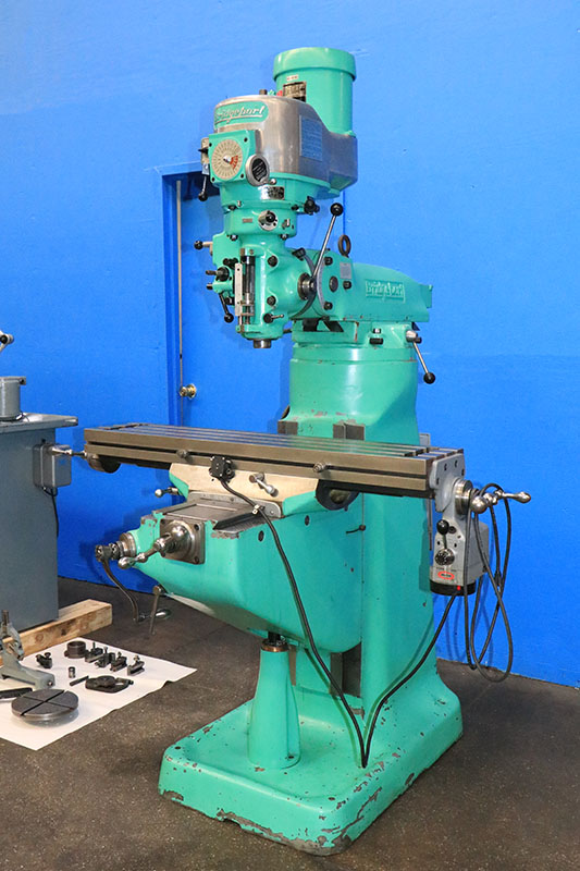 42'' Table 1.5HP Spindle Bridgeport 2J Vari-Speed VERTICAL MILL (Ref No ...